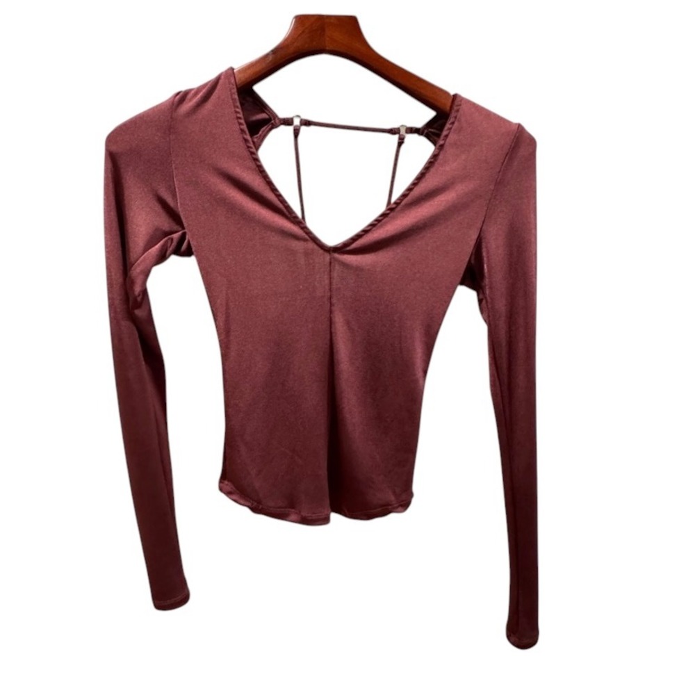Free People Deep Burgundy Long Sleeve size XS